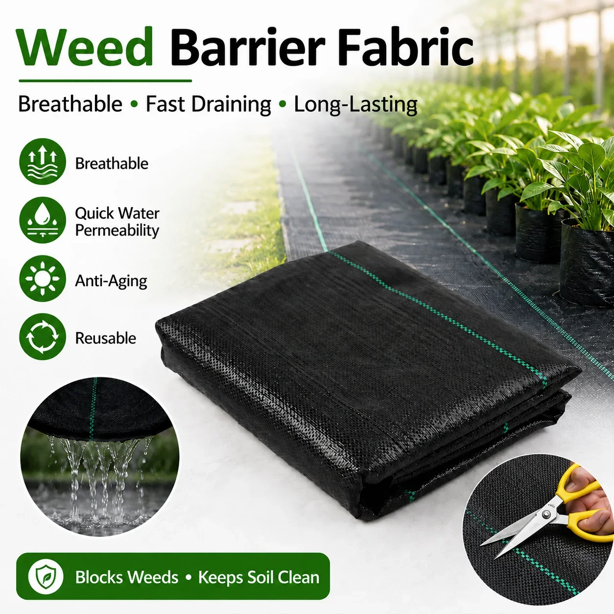 Smart Garden Greenhouse - Водопроницаемая геотекстильная ткань для борьбы с