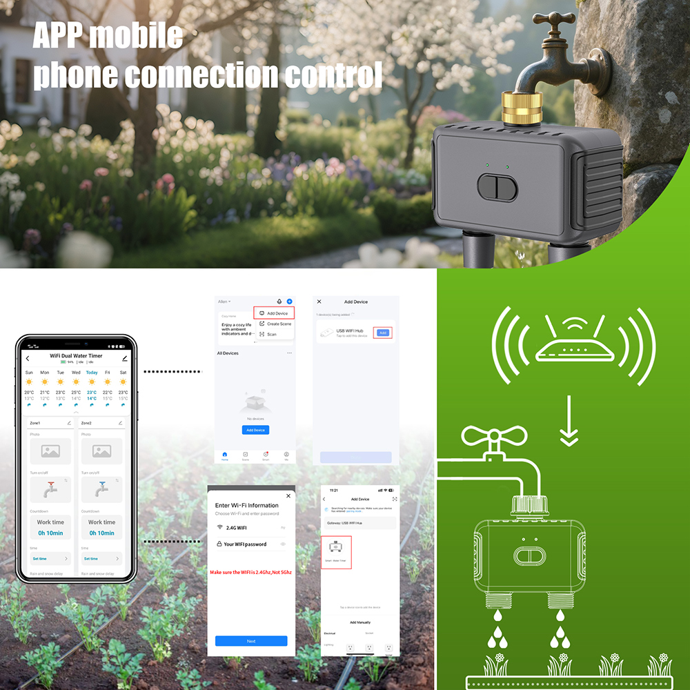 Таймер воды Tuya Wi-Fi, умный  – обзор и цена Smart Garden Monitoring System